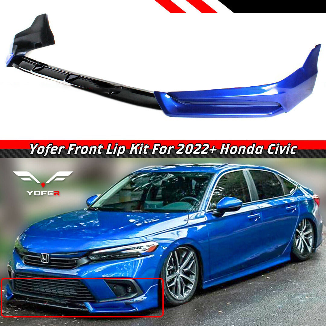 BRAND NEW 3PCS 2022-2023 Honda Civic 11th Gen Yofer Painted Blue Bumpe – JK  Racing Inc