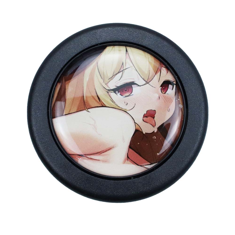 Brand New Universal Anime Hentai Car Horn Button Black Steering Wheel – JK  Racing Inc