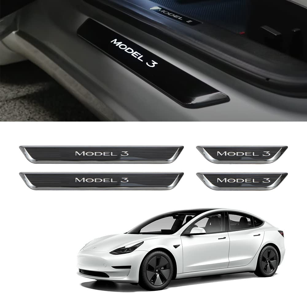 Brand New 4PCS Tesla Model 3 2017-2022 Door Sill Protector with