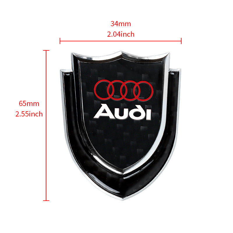 BRAND NEW AUDI 1PCS Metal Real Carbon Fiber VIP Luxury Car Emblem Badge  Decals