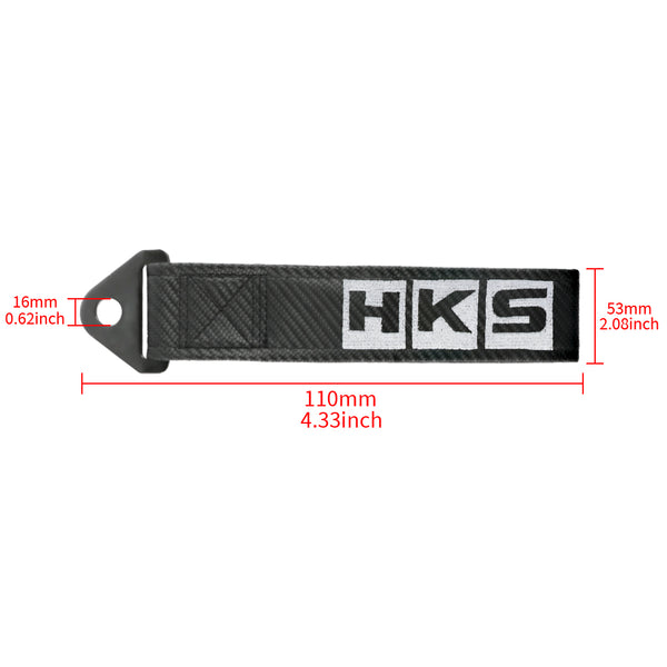 Brand New HKS Carbon Fiber High Strength Tow Towing Strap Hook For Front /  REAR BUMPER JDM