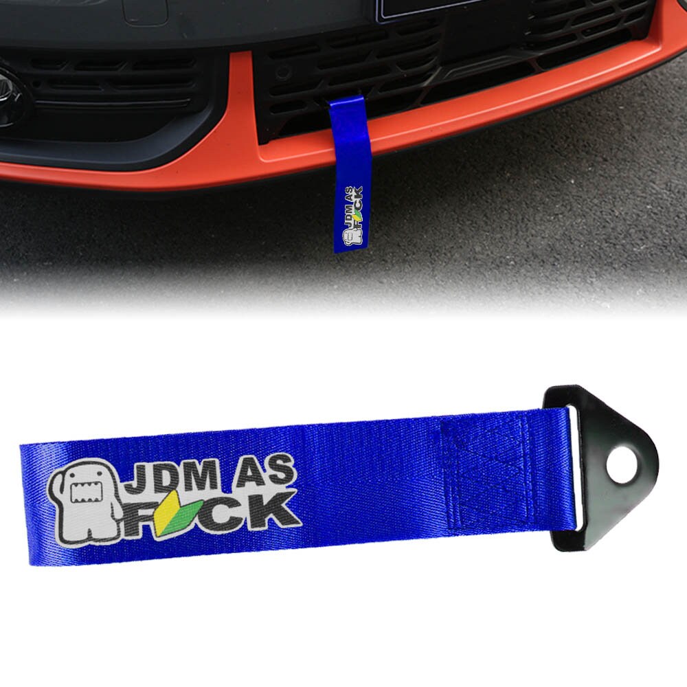 Brand New Jdm As Fck High Strength Blue Tow Towing Strap Hook For Front /  REAR BUMPER JDM