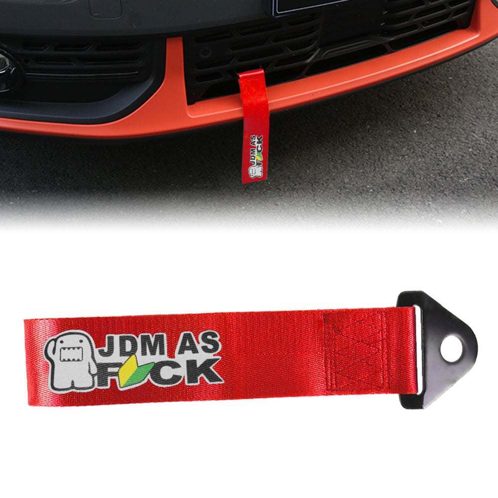 Brand New Jdm As Fck High Strength Red Tow Towing Strap Hook For Front – JK  Racing Inc