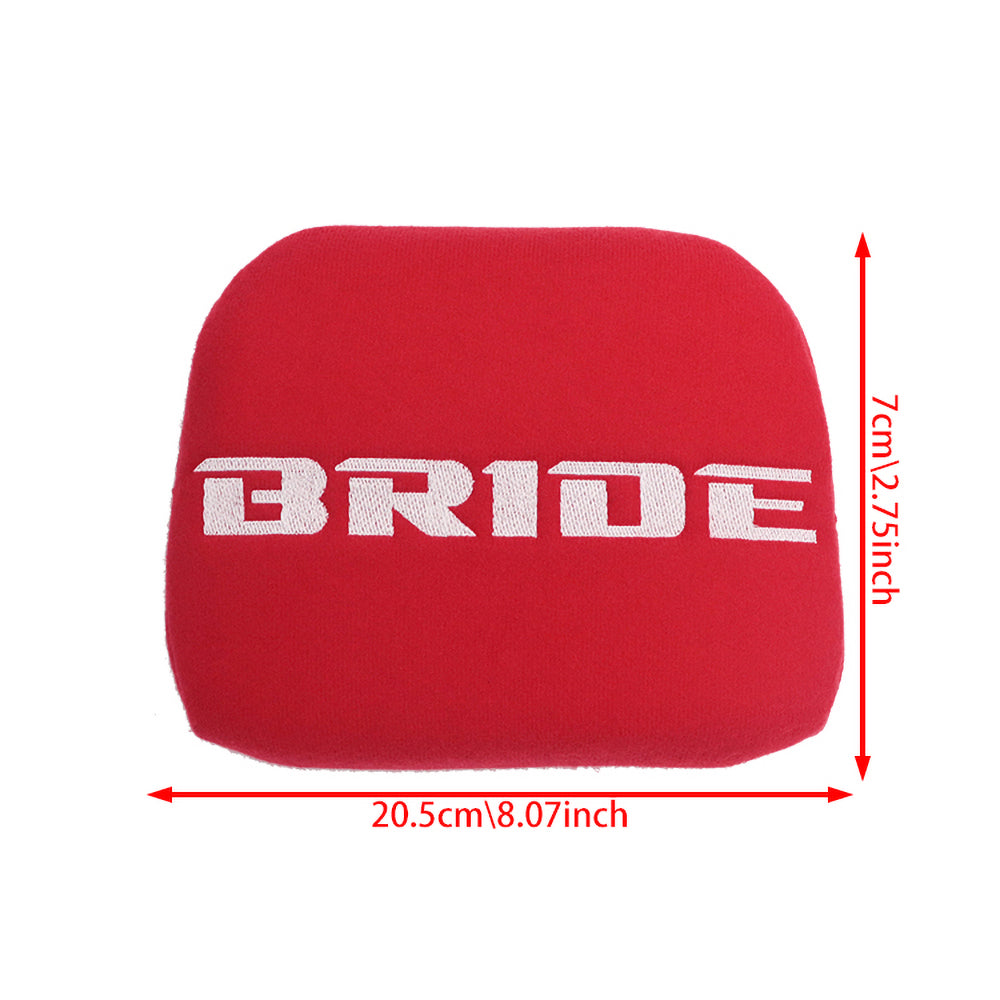 BRAND NEW 1PCS JDM BRIDE Racing Red Tuning Pad For Head Rest Cushion Bucket Seat Racing