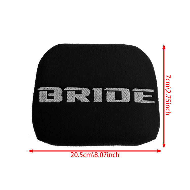 BRAND NEW 1PCS JDM BRIDE Racing Black Tuning Pad For Head Rest Cushion Bucket Seat Racing