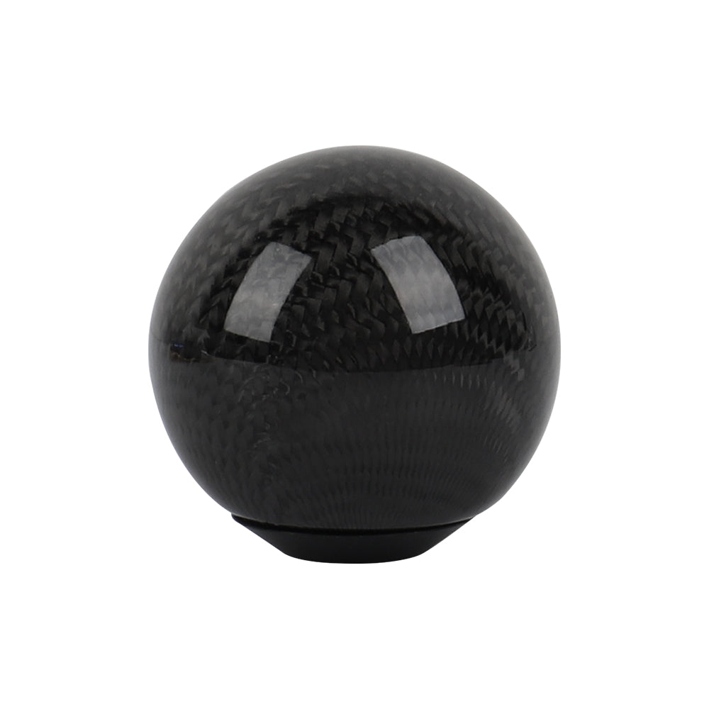 Brand New Universal Nismo Car Gear Shift Knob Round Ball Shape Black Real Carbon Fiber M8 M10 M12