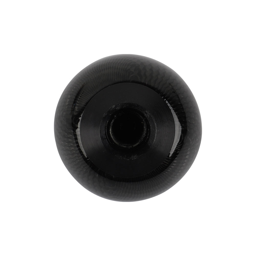 Brand New Universal HKS Car Gear Shift Knob Round Ball Shape Black Real Carbon Fiber M8 M10 M12