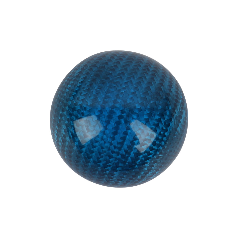 Brand New Universal Momo Car Gear Shift Knob Round Ball Shape Blue Real Carbon Fiber M8 M10 M12