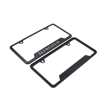 Load image into Gallery viewer, Brand New Universal 2PCS LINCOLN Metal Carbon Fiber Style License Plate Frame