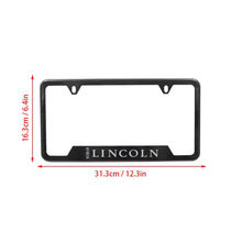 Load image into Gallery viewer, Brand New Universal 2PCS LINCOLN Metal Carbon Fiber Style License Plate Frame