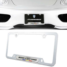 Load image into Gallery viewer, Brand New Universal 1PCS Mugen Power Silver Metal License Plate Frame