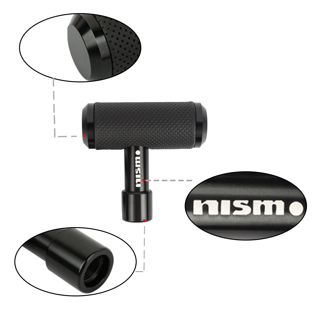 BRAND NEW NISMO BLACK Leather Car Shift Knob Aircraft Joystick Transmission Racing Gear M8 M10 M12