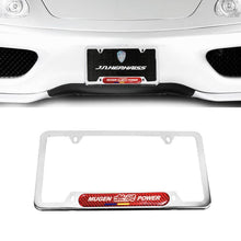 Load image into Gallery viewer, Brand New Universal 1PCS Mugen Power Chrome Metal License Plate Frame