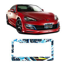 Load image into Gallery viewer, Brand New Universal 1PCS JDM V2 SAKURA WAVE ABS Plastic Blue License Plate Frame