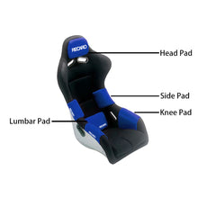 Load image into Gallery viewer, BRAND NEW 1PCS JDM RECARO Racing Blue Tuning Pad For Head Rest Cushion Bucket Seat Racing