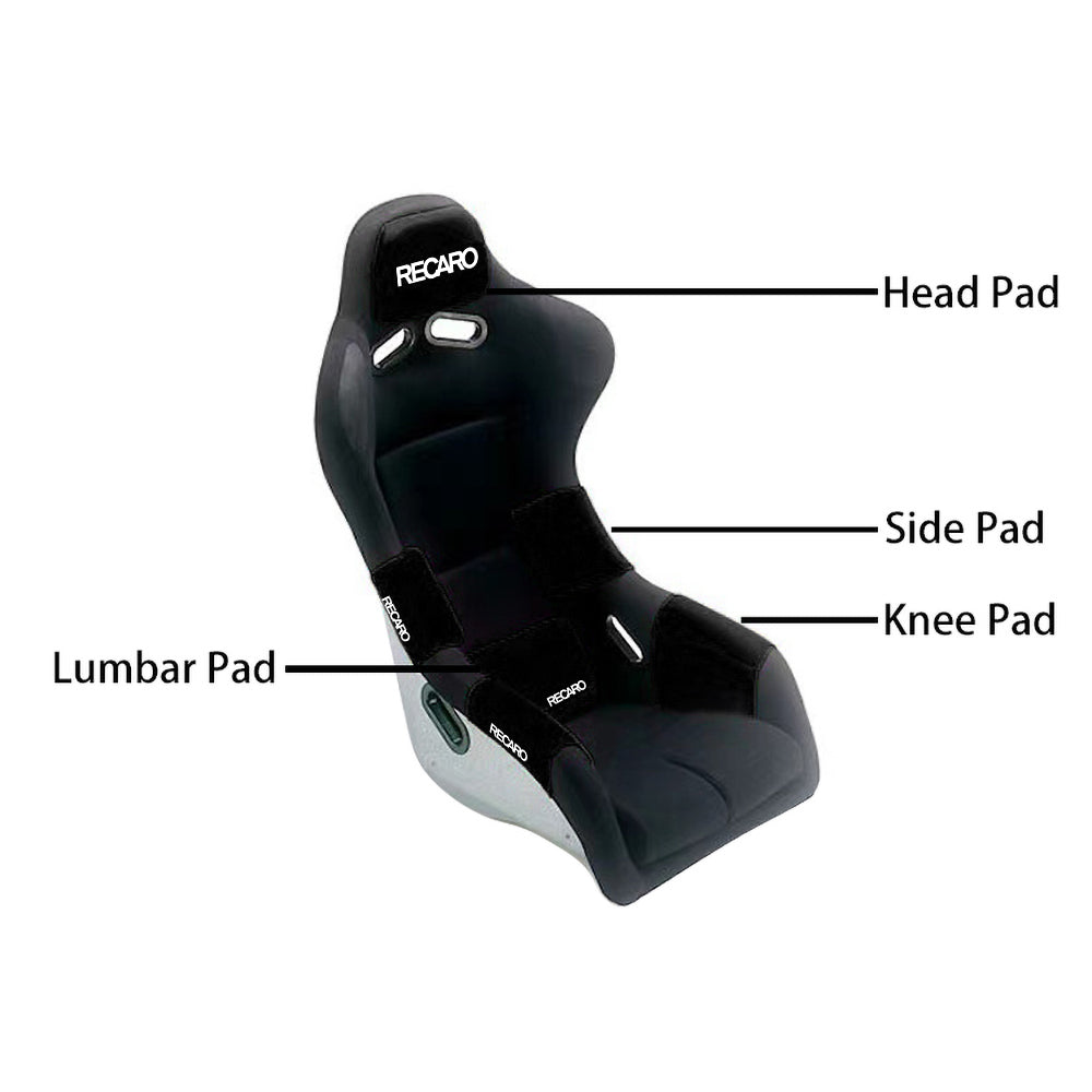 BRAND NEW 1PCS JDM RECARO Racing Black Tuning Pad For Head Rest Cushion Bucket Seat Racing