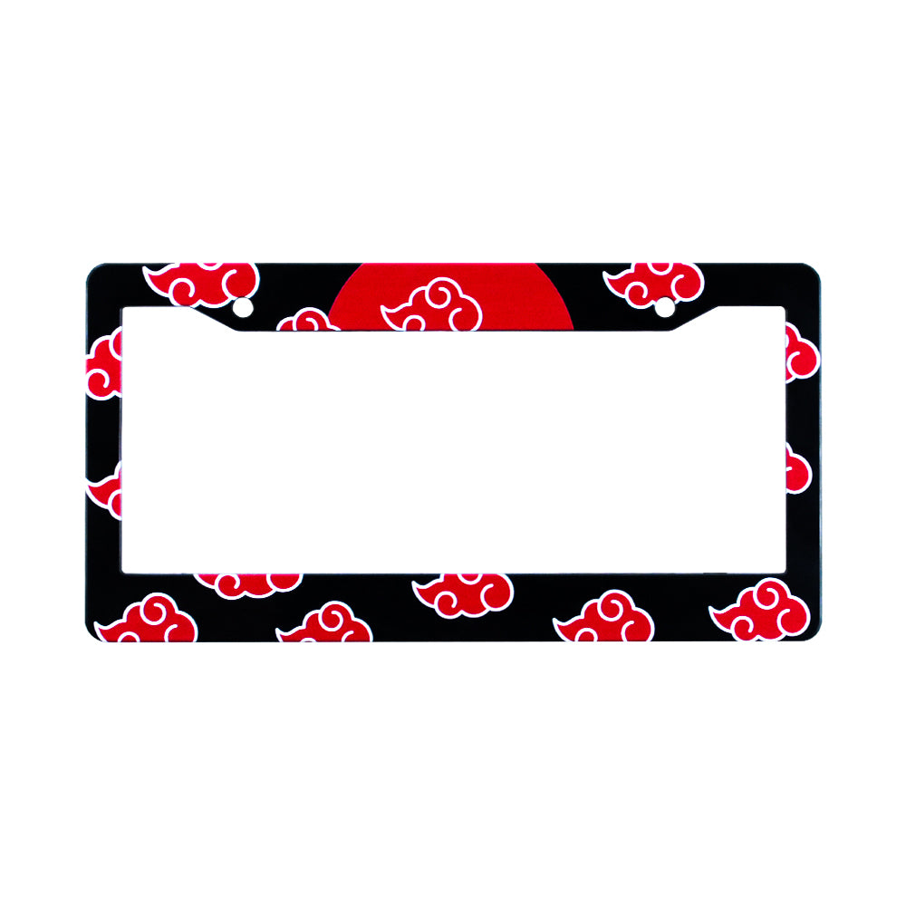 Brand New Universal 1PCS JDM NARUTO AKATSUKI CLOUD ABS Plastic Black License Plate Frame