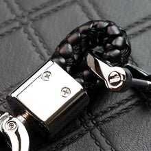 Load image into Gallery viewer, Brand New Toyota Small Black BV STYLE CALF Braided Leather Strap Keychain Keyring