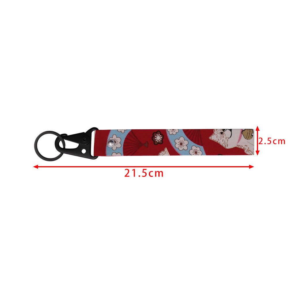 BRAND New JDM Sakura Dog Red Racing Keychain Metal key Ring Hook Strap Lanyard Universal