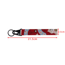 Load image into Gallery viewer, BRAND New JDM Sakura Dog Red Racing Keychain Metal key Ring Hook Strap Lanyard Universal