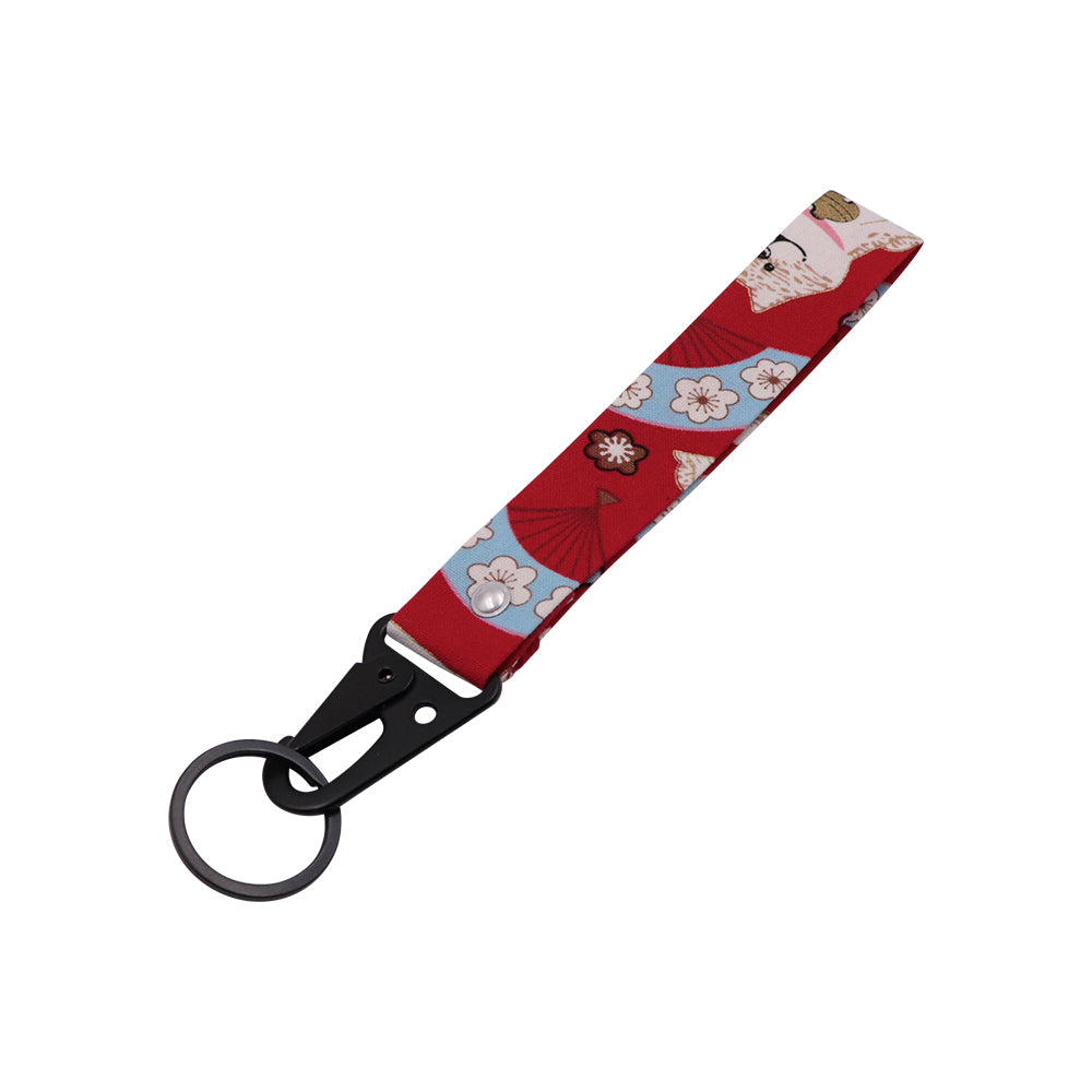 BRAND New JDM Sakura Dog Red Racing Keychain Metal key Ring Hook Strap Lanyard Universal