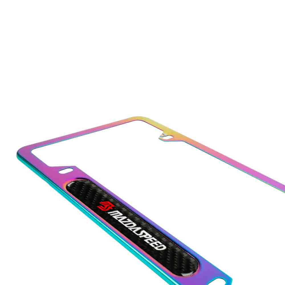 Brand New Universal 1PCS Mazdaspeed Neo Chrome Metal License Plate Frame