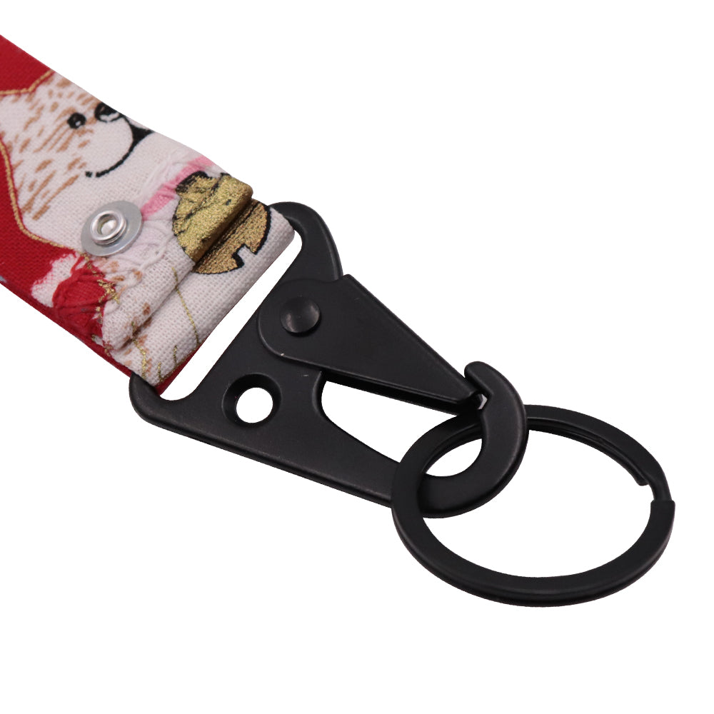 BRAND New JDM Sakura Dog Red Racing Keychain Metal key Ring Hook Strap Lanyard Universal