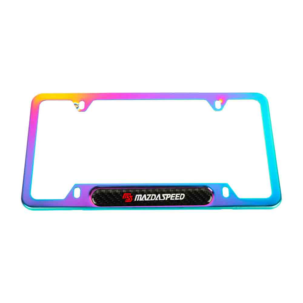 Brand New Universal 1PCS Mazdaspeed Neo Chrome Metal License Plate Frame