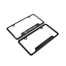 Load image into Gallery viewer, Brand New Universal 1PCS LEXUS Metal Carbon Fiber Style License Plate Frame