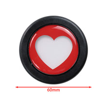 Load image into Gallery viewer, Brand New Universal Red Heart Shape Car Horn Button Black Steering Wheel Center Cap