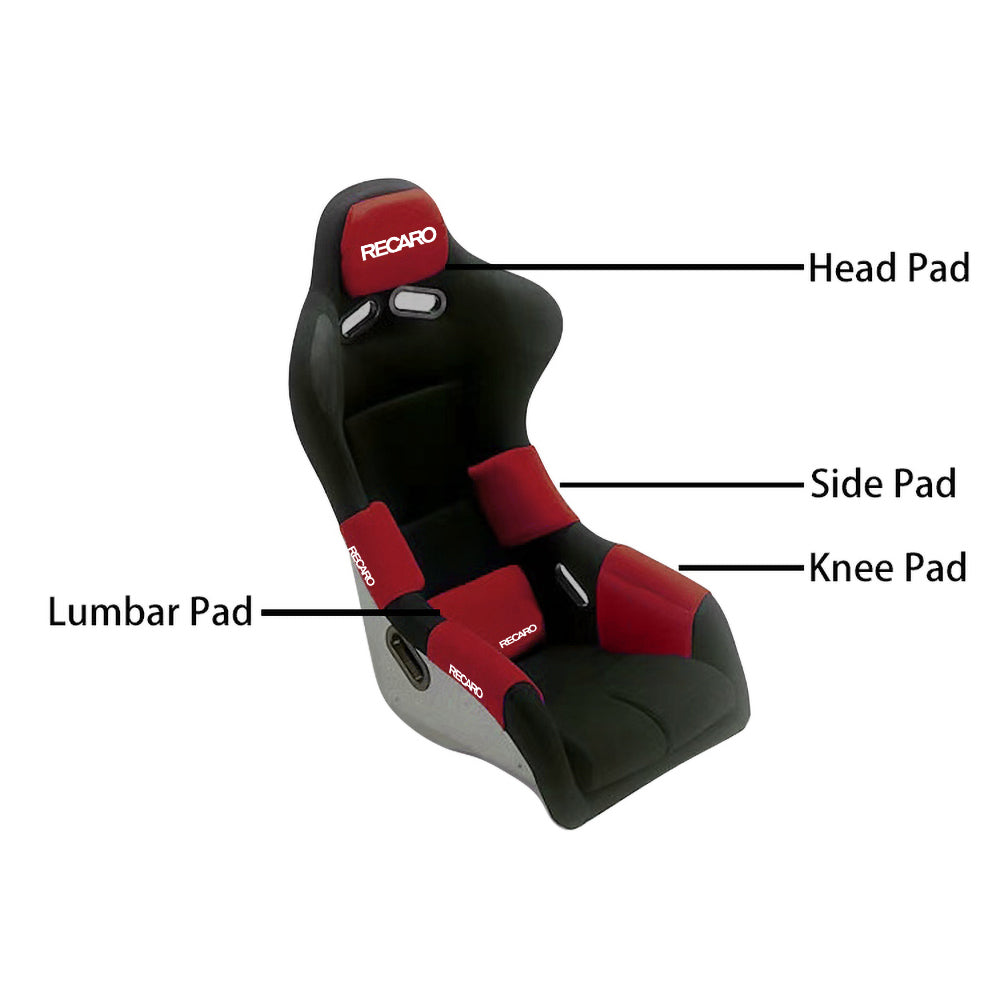 BRAND NEW 1PCS JDM RECARO Racing Red Tuning Pad For Lumber Rest Cushion Bucket Seat Racing