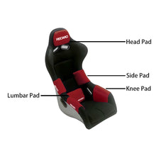 Load image into Gallery viewer, BRAND NEW 1PCS JDM RECARO Racing Red Tuning Pad For Lumber Rest Cushion Bucket Seat Racing