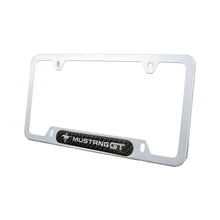 Load image into Gallery viewer, Brand New Universal 2PCS Ford Mustang GT Silver Metal License Plate Frame