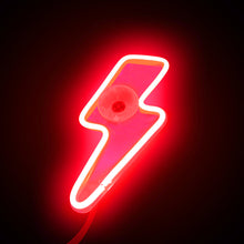 Load image into Gallery viewer, BRAND NEW UNIVERSAL LIGHTING SHAPED RED LED Neon Flash Light Car Window Glow Electric Remote Control Lamp