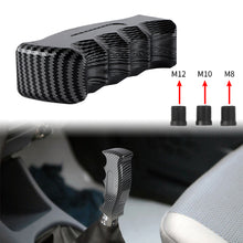 Load image into Gallery viewer, Brand New Universal Carbon Fiber Style Aluminum Slotted Pistol Grip Handle Manual Gear Shift Knob Shifter M8 M10 M12