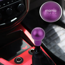 Load image into Gallery viewer, BRAND NEW UNIVERSAL MOMO Racing Universal Purple Aluminum Round Shift Knob Lever Knob M8 M10 M12