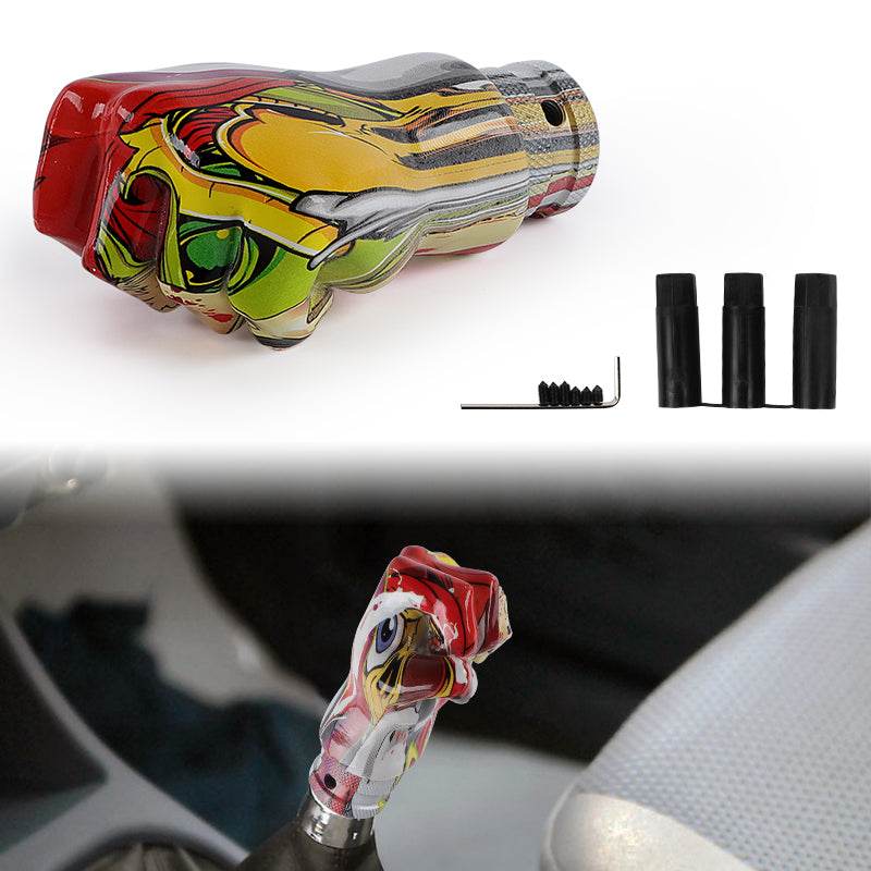 Brand New JDM Stickerbomb V7 Hand Fist Design Universal Car Racing Shift Knob Manual Gear Shift Knob Shifter M12 M10 M8