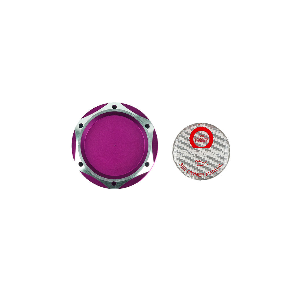 Brand New Jdm Purple Engine Oil Cap With Real Carbon Fiber Mugen Sticker Emblem For Honda / Acura