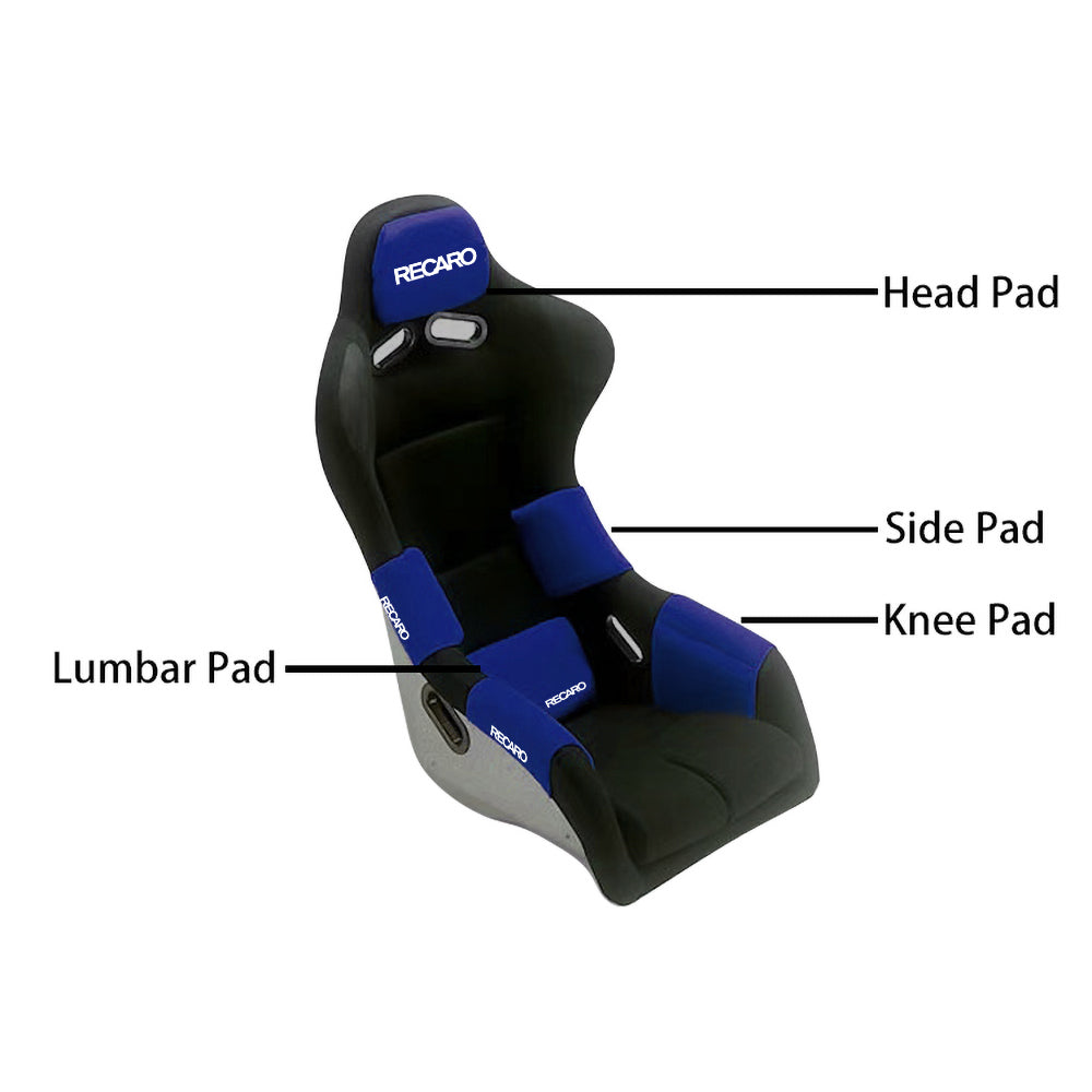 BRAND NEW 1PCS JDM RECARO Racing Blue Tuning Pad For Lumber Rest Cushion Bucket Seat Racing