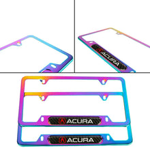 Load image into Gallery viewer, Brand New Universal 2PCS Acura Neo Chrome Metal License Plate Frame