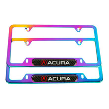 Load image into Gallery viewer, Brand New Universal 2PCS Acura Neo Chrome Metal License Plate Frame