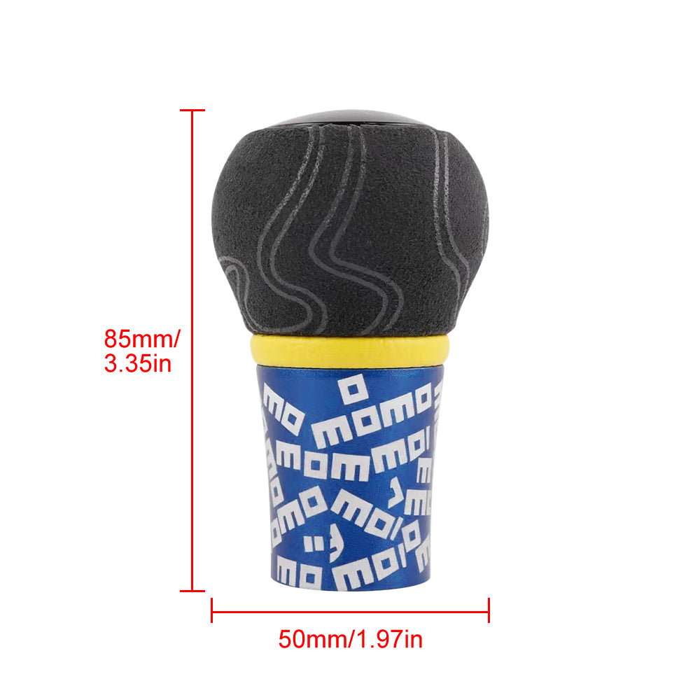 BRAND NEW UNIVERSAL MOMO ULTRA GRAFFITI SUEDE LEATHER MANUEL GEAR STICK SHIFT KNOB M8 M10 M12 M11 M12