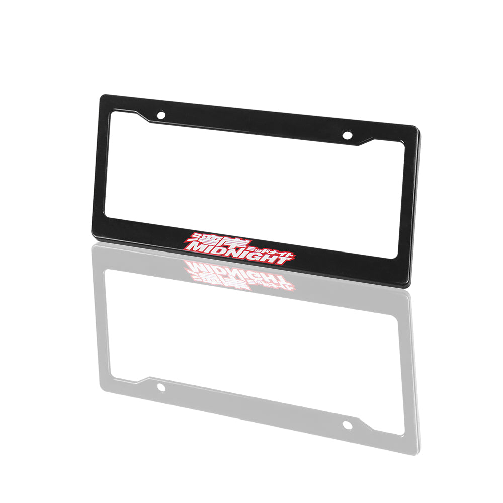 Brand New Universal 1PCS JDM MIDNIGHT ABS Plastic Black License Plate Frame