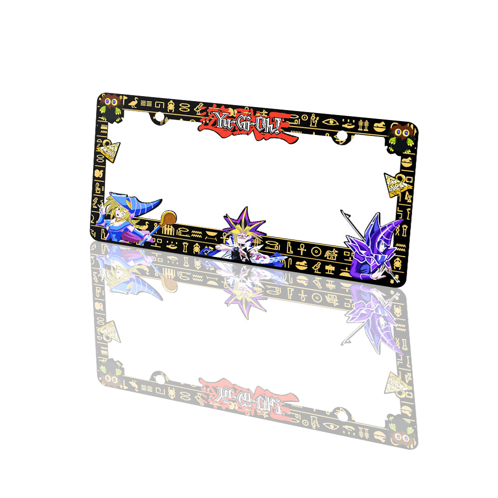 Brand New Universal 1PCS Anime Yu-Gi-Oh ABS Plastic Black License Plate Frame