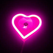 Load image into Gallery viewer, BRAND NEW UNIVERSAL LOVE HEART PINK LED Neon Flash Light Car Window Glow Electric Remote Control Lamp