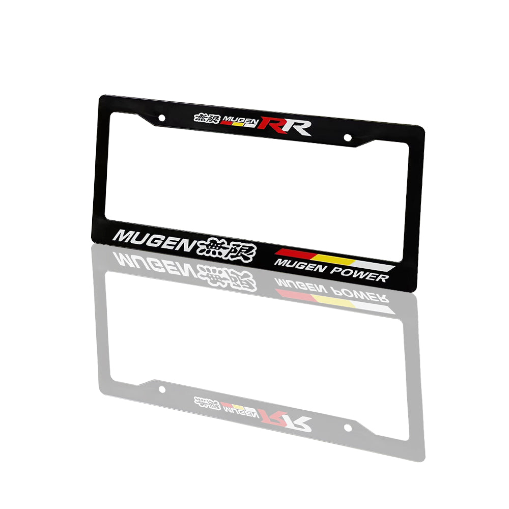 Brand New Universal 1PCS MUGEN RR ABS Plastic Black License Plate Frame Cover