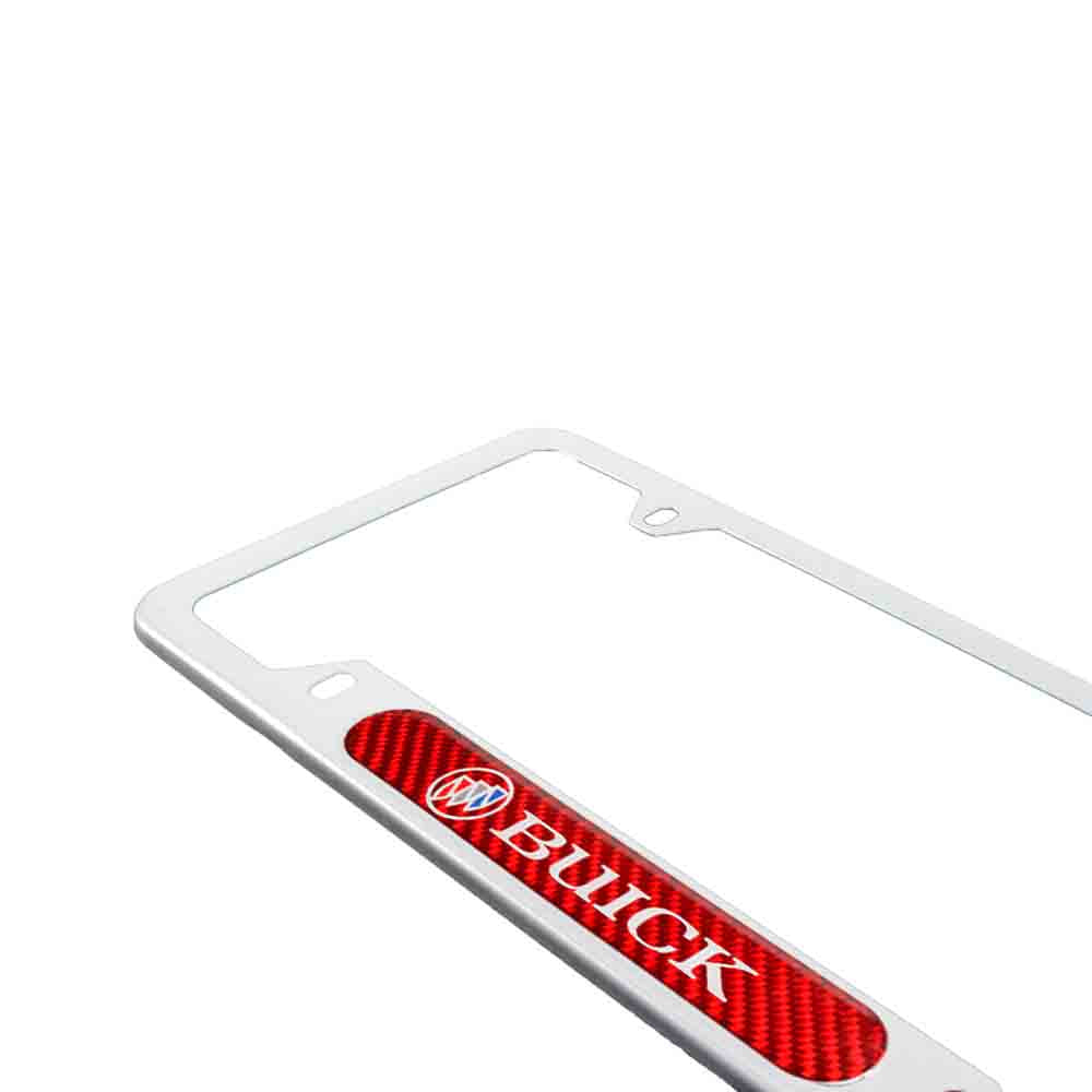 Brand New Universal 1PCS BUICK Silver Metal License Plate Frame