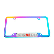 Load image into Gallery viewer, Brand New Universal 1PCS JEEP Neo Chrome Metal License Plate Frame