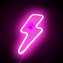 Load image into Gallery viewer, BRAND NEW UNIVERSAL LIGHTING SHAPED PINK LED Neon Flash Light Car Window Glow Electric Remote Control Lamp