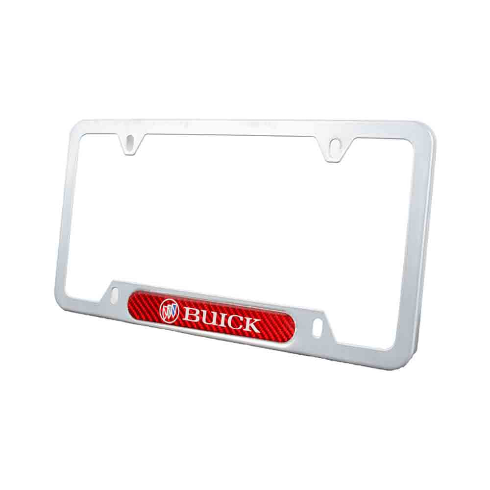 Brand New Universal 1PCS BUICK Silver Metal License Plate Frame